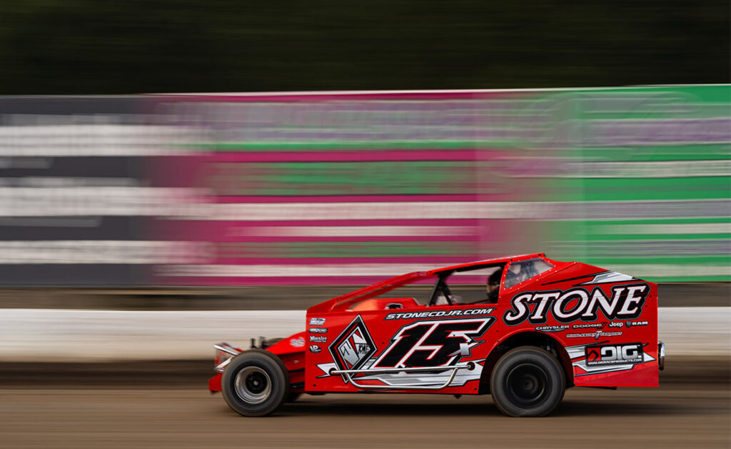 Justin Stone races in his 15X car