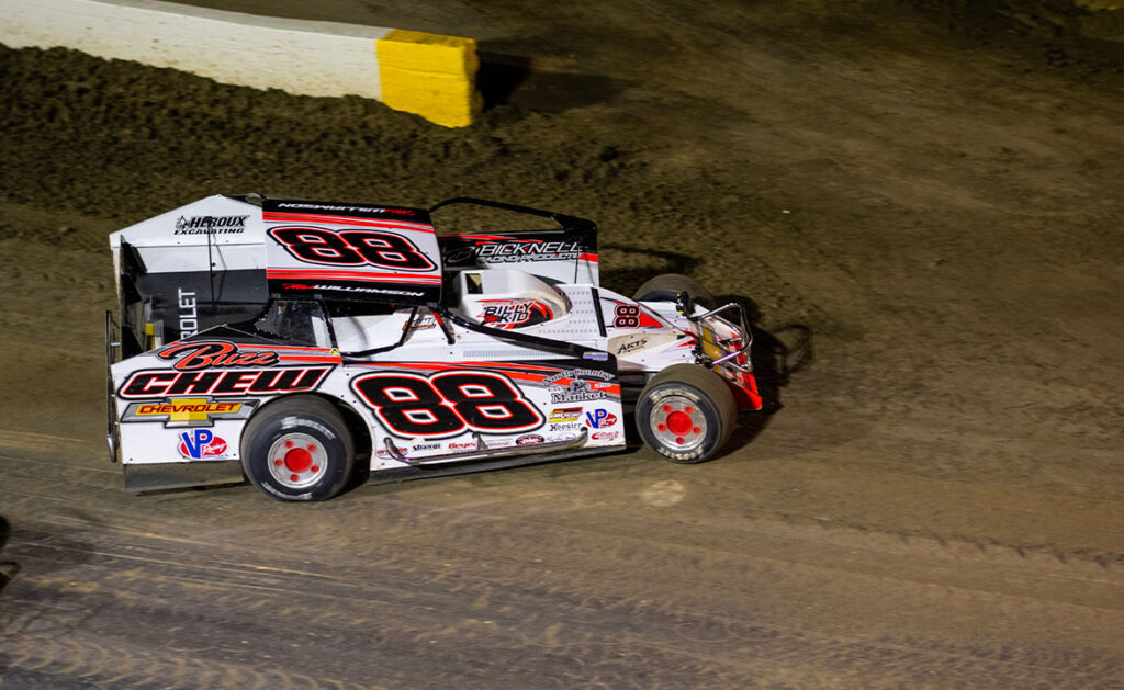 Mat Williamson drives into Turn 1 at Volusia Speedway Park