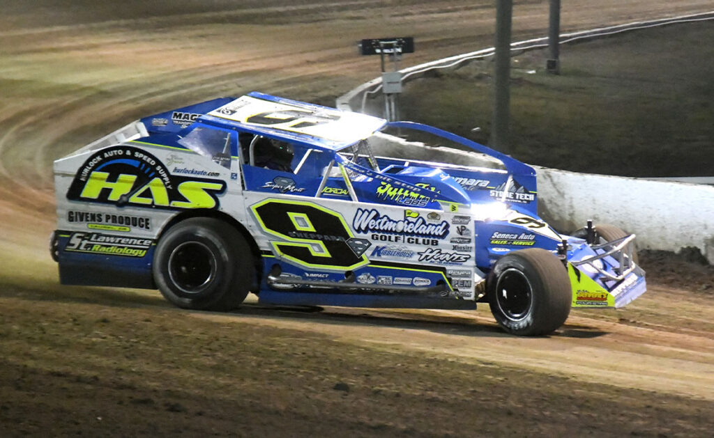 Matt Sheppard races at Volusia Speedway Park in 2023