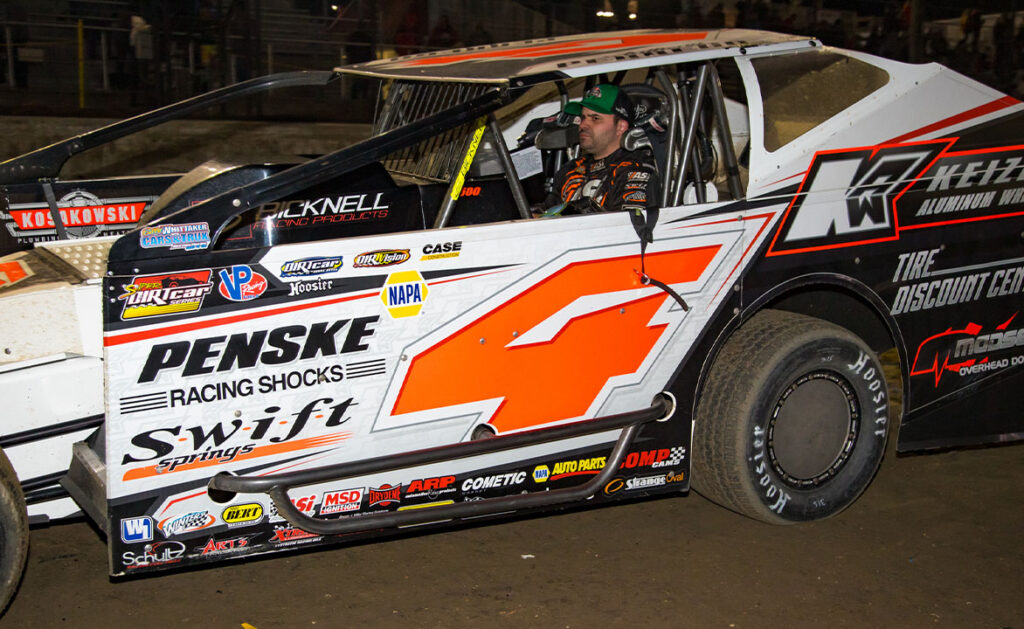 Anthony Perrego in Victory Lane at DIRTcar Nationals