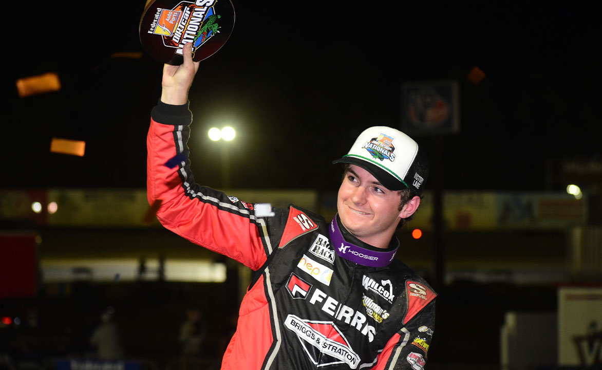 KID ROCKET STRIKES BACK: Alex Yankowski Holds Off Erick Rudolph For First DIRTcar Nationals Win